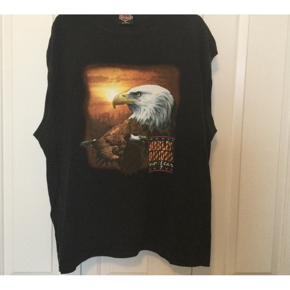 Black Baltimore , Maryland, sleeveless Harley Davidson t-shirt. Size X-Large